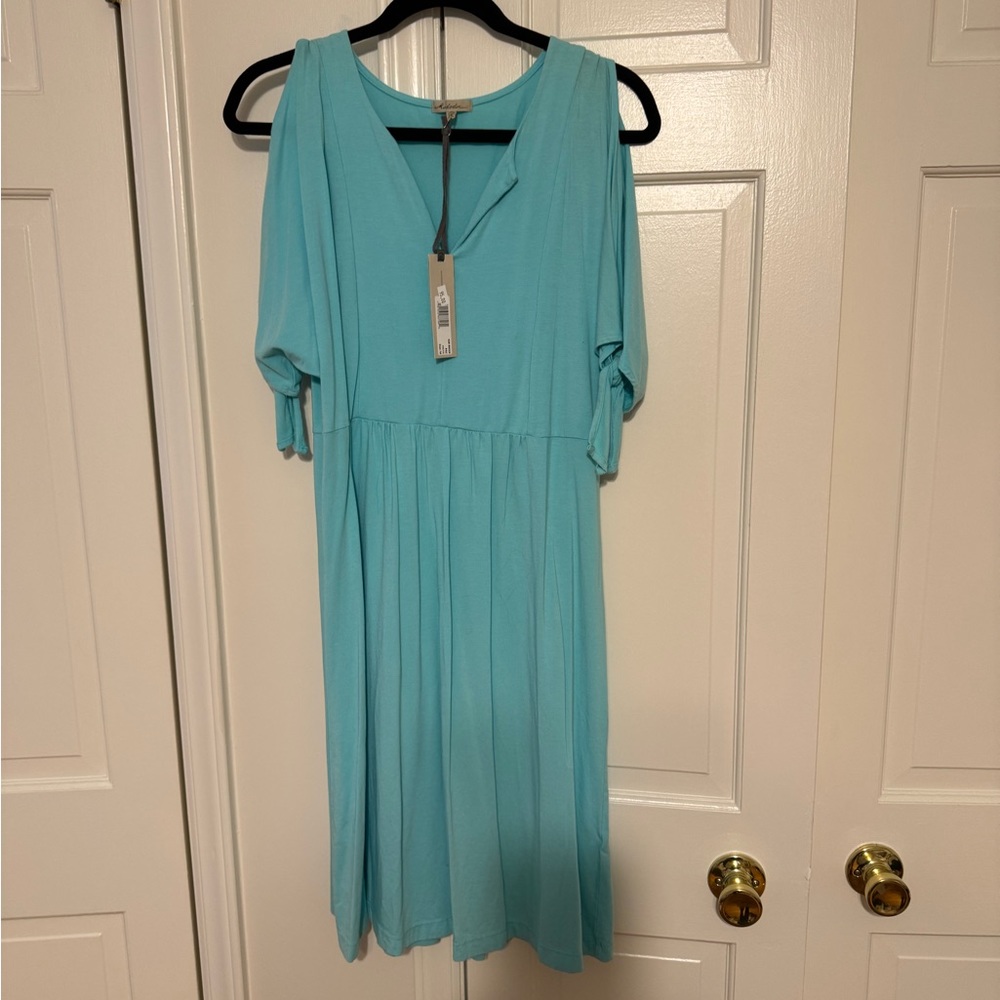 Mod-o-doc cotton dress, tie sleeve, size M